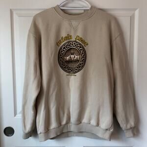 Vtg Akwa Milwaukee Irish Fest Crewneck Pullover L Sweatshirt Made in USA